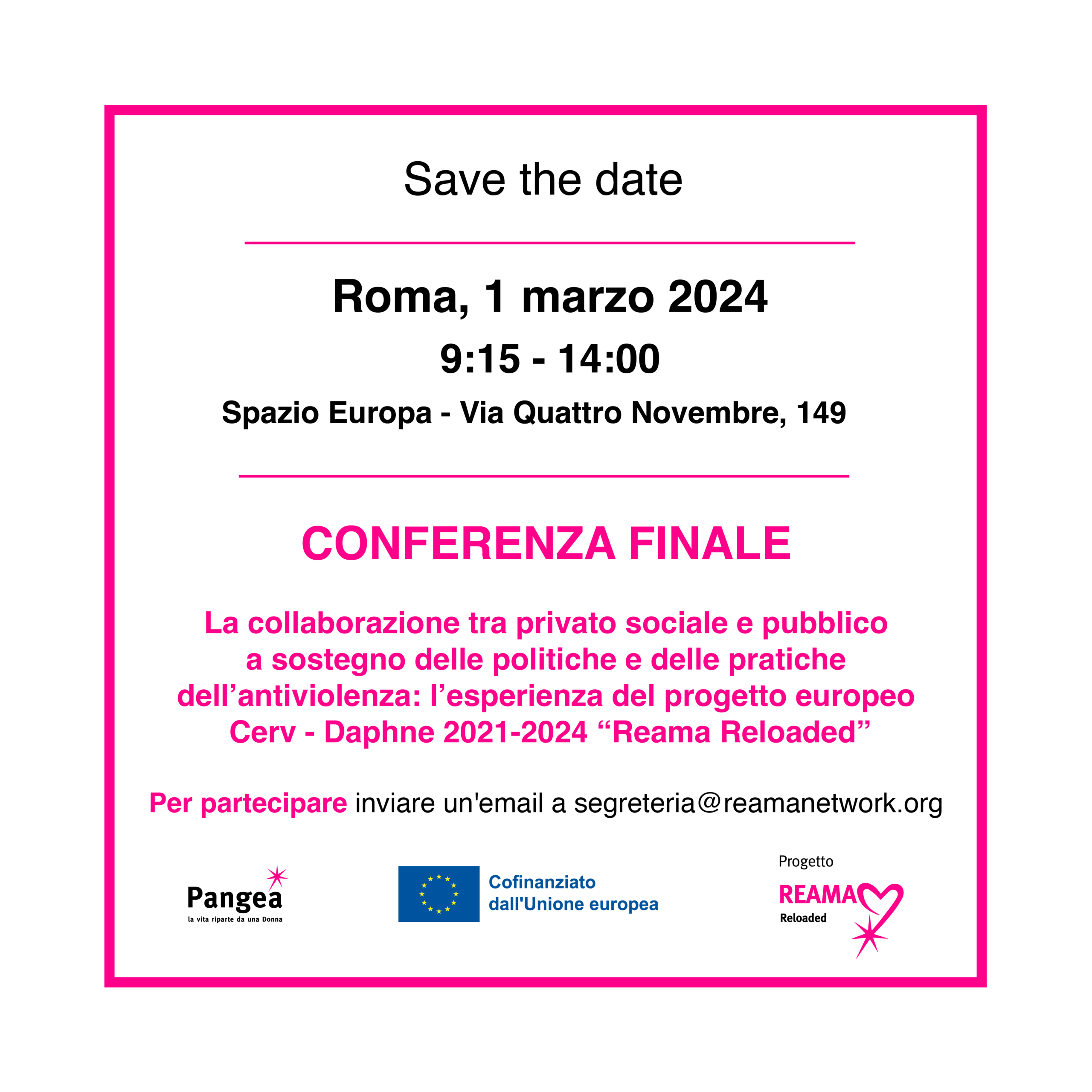 REAMA Reloaded – Conferenza finale